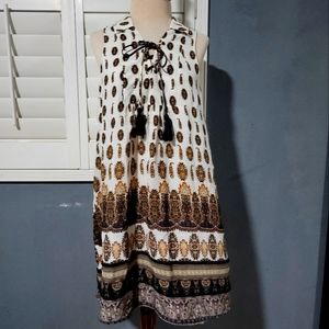 NEW Entro Inner Goddess Lace Up Dress